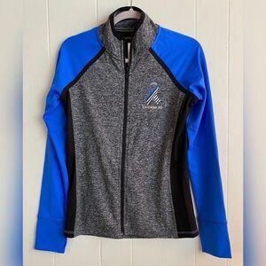 NWT Sweatshirt Women’s Small Gray Blue Chicago PD Logo Full Zip Athletic Sports